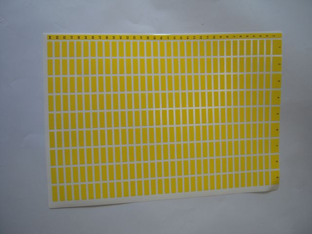 Label sheet, yellow